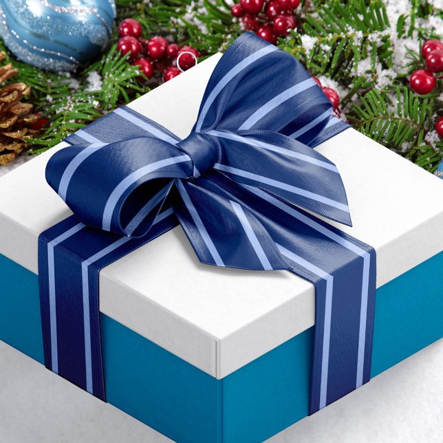 Ruban En Satin Bleu de la Marine Deux Tons (Créateur téléchargé)