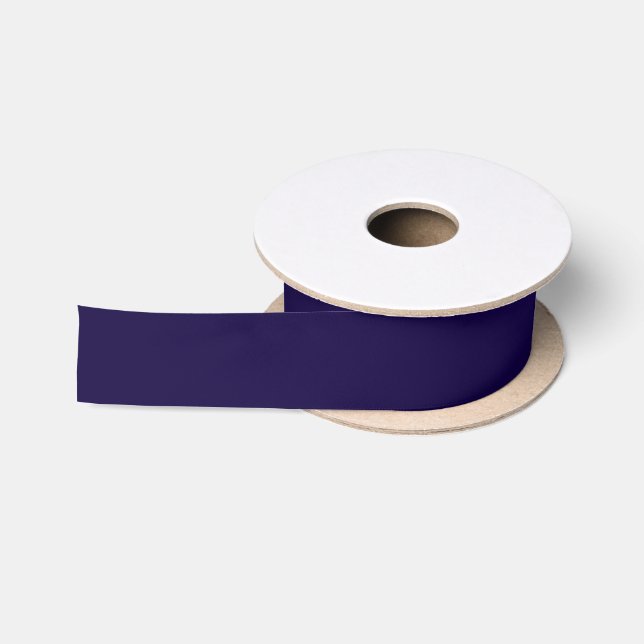 Ruban En Satin Bleu de marine solide (Bobine)