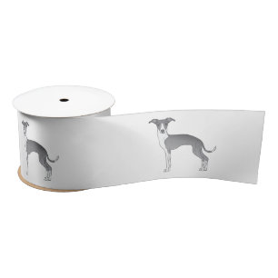 Ruban En Satin Bleu Et Blanc Italien Greyhound Cute Dogs Cartoon