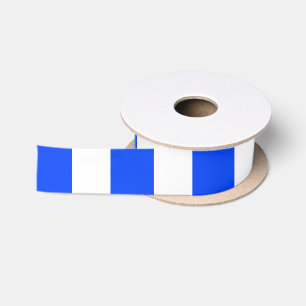 Ruban En Satin Bleu et Motif blanc pour voiles verticales