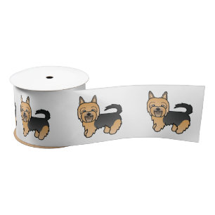 Ruban En Satin Bleu Et Tan Australien Terrier Cute Dessin Chien