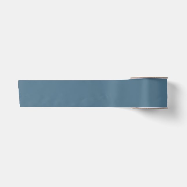 Ruban En Satin Bleu foncé uni (Devant)