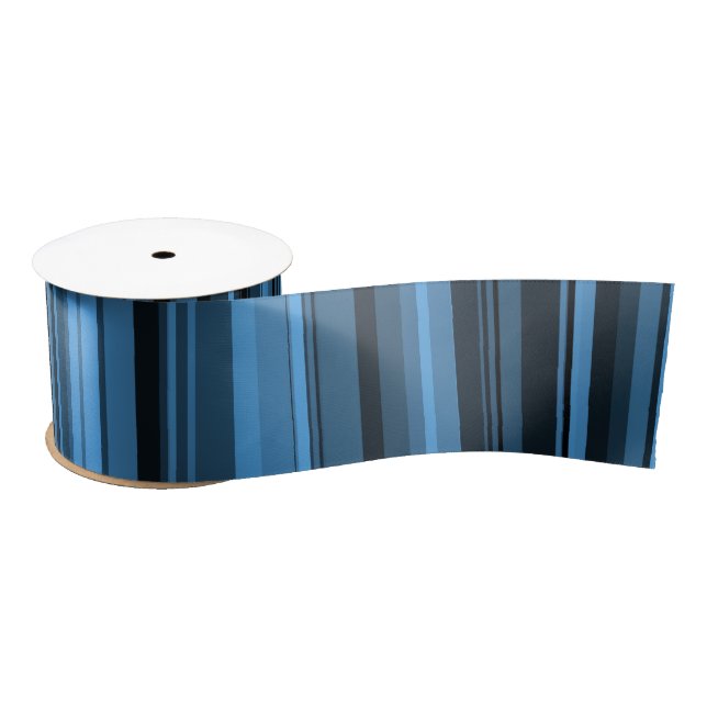 Ruban En Satin Bleu - Grandes noires (Bobine)