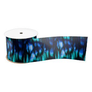 Ruban En Satin Bleu noir et Turquoise abstrait