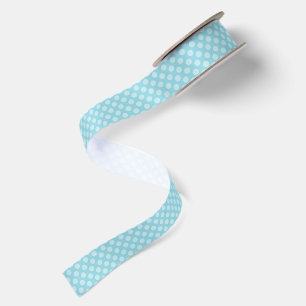 Ruban En Satin Bleu Œuf de Robin à pois