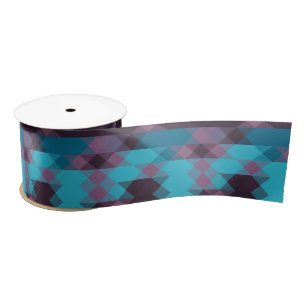 Ruban En Satin bleu paon, violet, bleu topaze et tonnerre