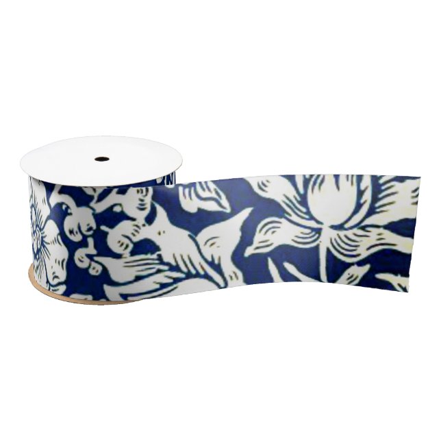 Ruban En Satin Blue Mallow par William Morris (Bobine)