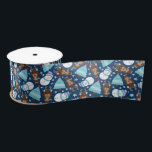 Ruban En Satin Blue Snowman et Blue Christmas Tree<br><div class="desc">Blue Snowman et Blue Christmas Tree Satin Ribbon Artisanat & Fournitures de fête > Fournitures d'enveloppement de cadeaux > Ruban</div>