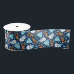 Ruban En Satin Blue Snowman et Blue Christmas Tree<br><div class="desc">Blue Snowman et Blue Christmas Tree Satin Ribbon Artisanat & Fournitures de fête > Fournitures d'enveloppement de cadeaux > Ruban</div>