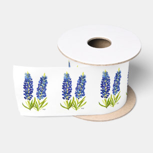 Ruban En Satin Bluebonnets Texas State Flowers Motif Aquarelle