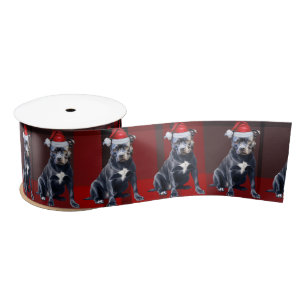 Ruban En Satin Bluenose Pit Holiday Red Plaid Fundy Chien Noël