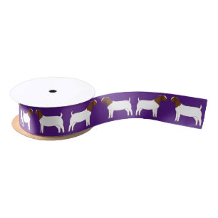 Ruban En Satin Boer Chèvre Farm Purple