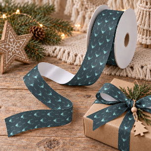 Ruban En Satin Boho bois de cerf flèches Noël sarcelle ID861