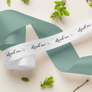 Ruban En Satin Boire moi Élégant Script Satin Ruban