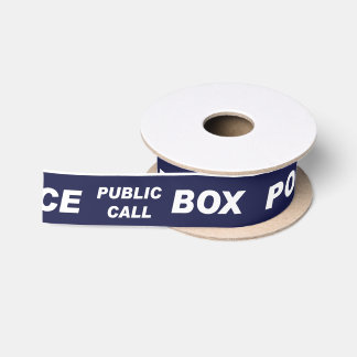 Ruban En Satin Boîte téléphonique publique de police