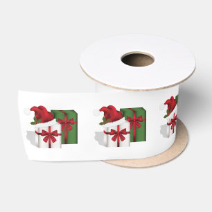 Ruban En Satin Boîtes Cadeaux Blanches Et Vertes Avec Un Chapeau