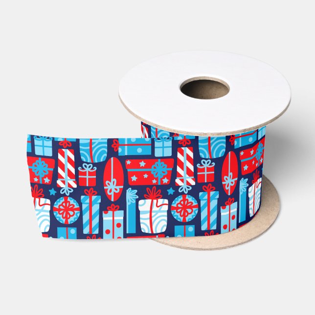 Ruban En Satin Boîtes Cadeaux Festives (Bobine)