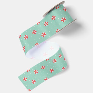 Ruban En Satin Bonbon de Noël au poivre menthe Cadeau de vacances
