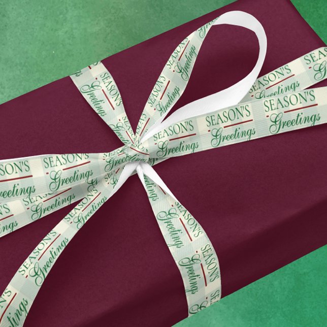 Ruban En Satin Bonnes Fêtes En vichy Noël (Créateur téléchargé)