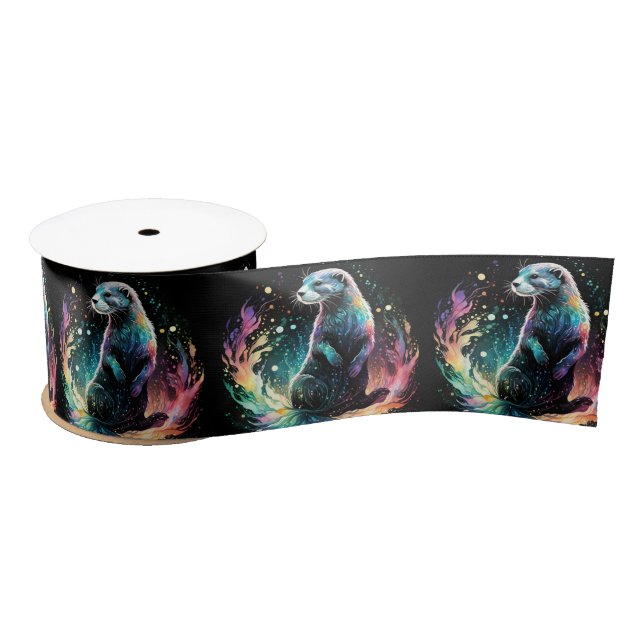 Ruban En Satin Bord Spectrum : Les Otter Glow (Bobine)