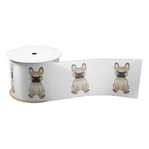 Ruban En Satin Bouldog français fauve / Frenchie Chien de dessin