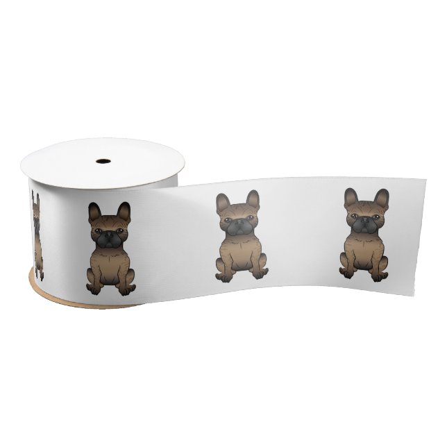 Ruban En Satin Bouledogue français bringé / Frenchie Chien de des (Bobine)