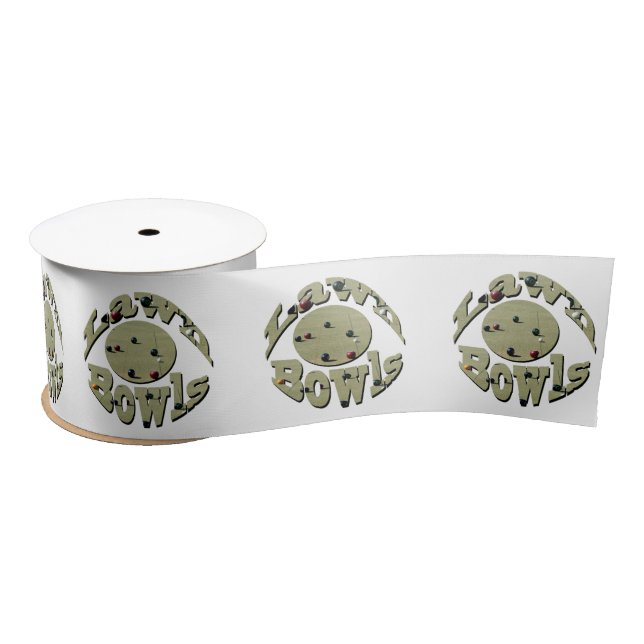 Ruban En Satin Boules de pelouse circulaires Nom Conception, (Bobine)