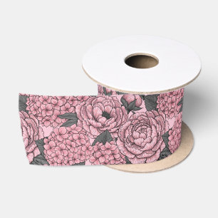 Ruban En Satin Bouquet floral en rose