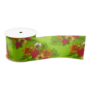 Ruban En Satin Bouquet tropical