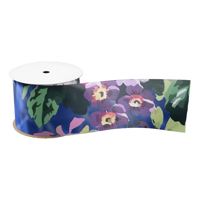 Ruban En Satin Bouquets avec roses (Bobine)