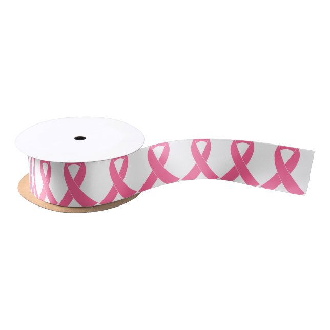 Ruban En Satin breast-cancer-ribbon (Bobine)