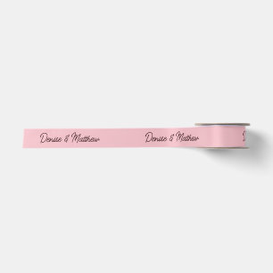 Ruban En Satin Bride et Groom amande Blossom rose