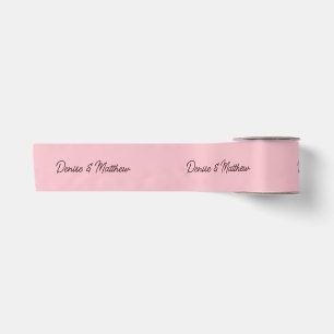 Ruban En Satin Bride et Groom amande Blossom rose