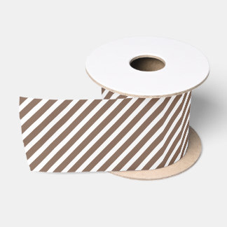 Ruban En Satin Brown et blanc