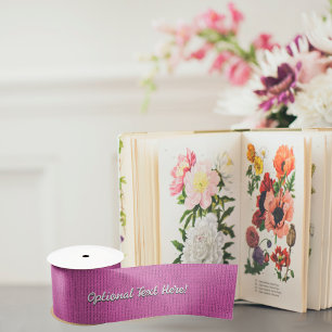 Ruban En Satin Bubblegum rose avec texte blanc - Fun Knished Look