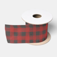 Buffle rouge et gris plaid