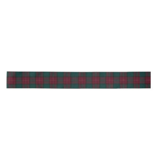 Ruban En Satin Burgundy and Green Tartan Ribbon