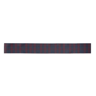 Ruban En Satin Burgundy and Navy Blue Tartan Plaid Ribbon
