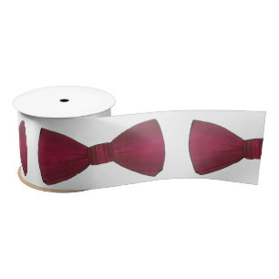 Ruban En Satin Burgundy Bow Cravate Bowtie Groom Mariage Prom Rib