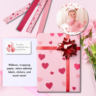 Ruban En Satin Cadeau d'artisanat rose mignon Valentine