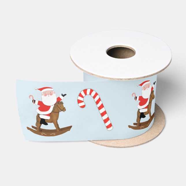 Ruban En Satin Cadeau de Noël équestre (Bobine)