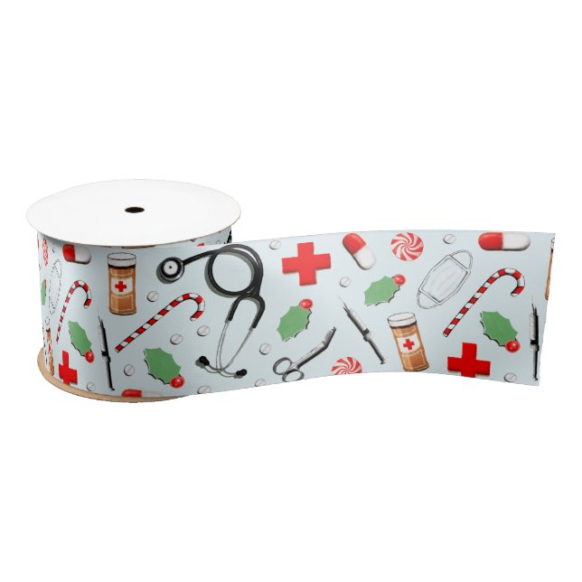Ruban En Satin Cadeau de Noël Médicale (Bobine)
