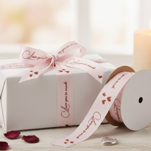 Ruban En Satin Cadeau Emballage Motif de Cœur Romantique Je T'Aim