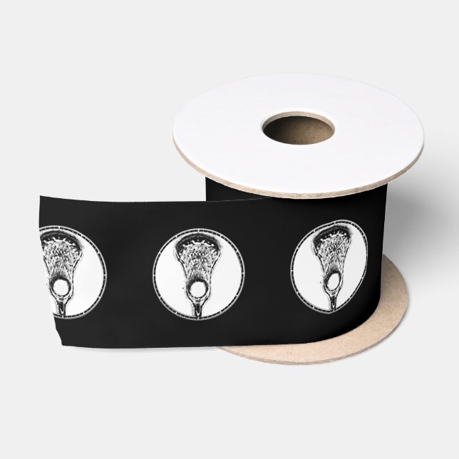 Ruban En Satin Cadeaux de crosse Noir (Bobine)