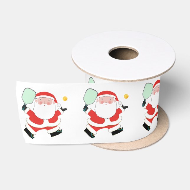 Ruban En Satin Cadeaux de Noël de pickleball (Bobine)
