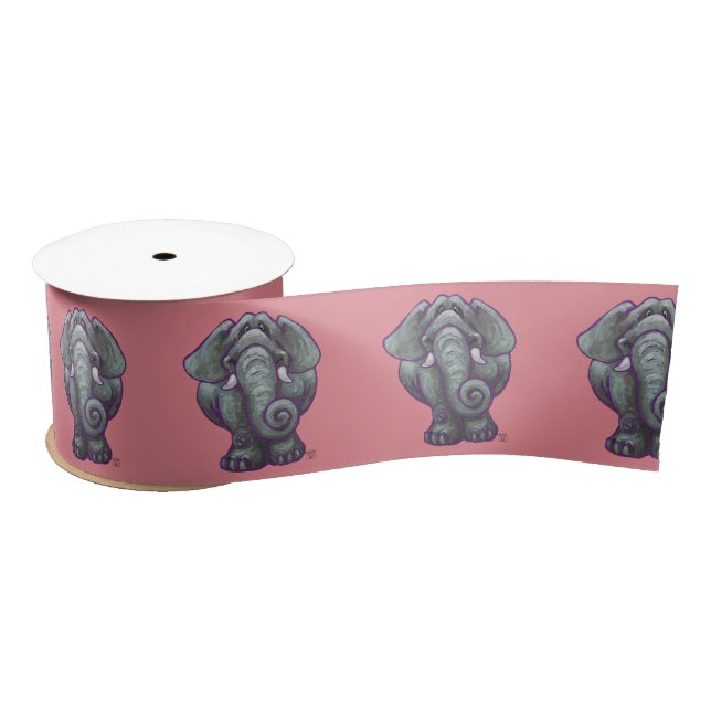 Ruban En Satin Cadeaux et accessoires éléphants (Bobine)