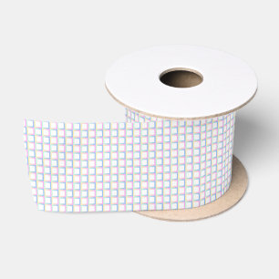 Ruban En Satin Cadres de Motif blanc symétrique À damiers dégradé