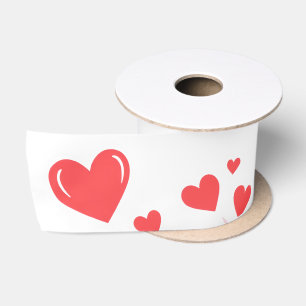 Ruban En Satin Café & Chocolat Heureux – Saint-Valentin Mignon