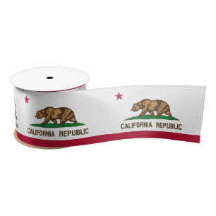 Ruban En Satin California Flag & America États États-Unis Voyage/