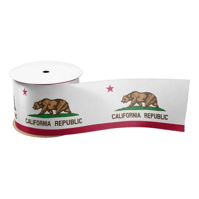 Ruban En Satin California Flag & America États États-Unis Voyage/ (Bobine)